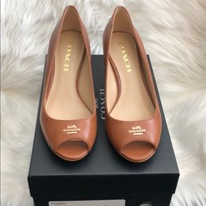 COACH Wedge camel color Shoes